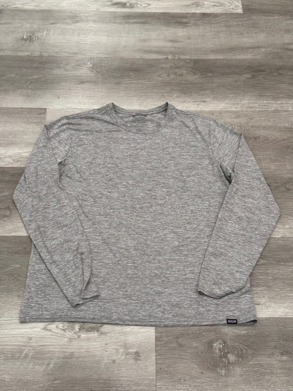 Patagonia Capilene Cool Daily Tee Mens L Gray Long Sleeve Graphic Waters